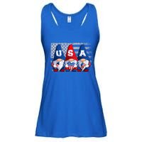 American Patriotic Gnomes Usa 4th Of July Meaningful Gift Ladies Essential Flowy Tank