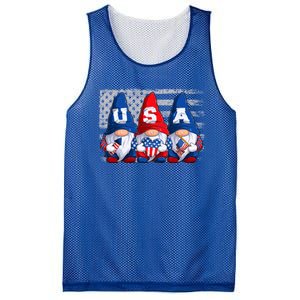 American Patriotic Gnomes Usa 4th Of July Meaningful Gift Mesh Reversible Basketball Jersey Tank