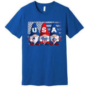 American Patriotic Gnomes Usa 4th Of July Meaningful Gift Premium T-Shirt