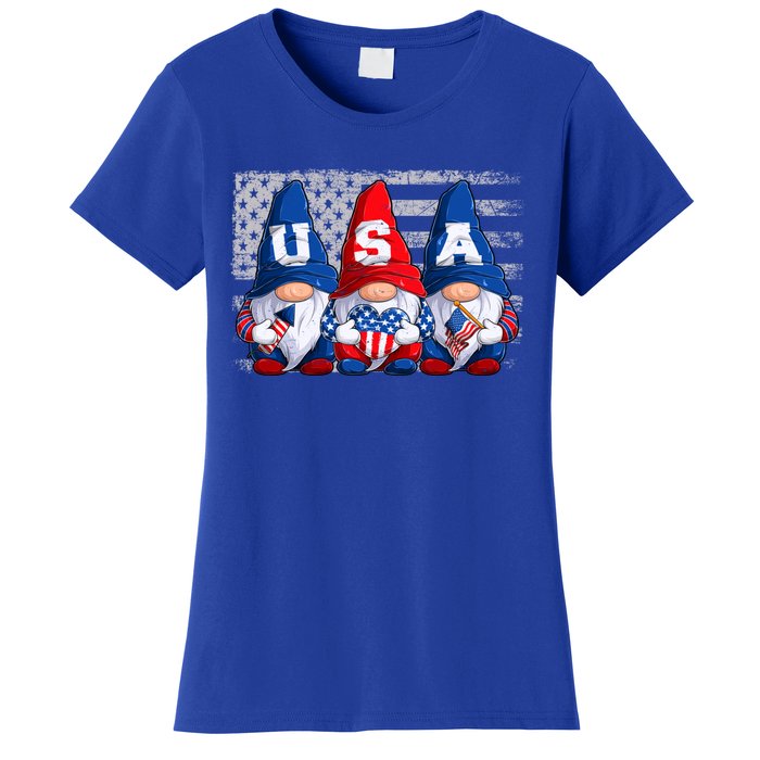 American Patriotic Gnomes Usa 4th Of July Meaningful Gift Women's T-Shirt