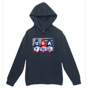 American Patriotic Gnomes Usa 4th Of July Meaningful Gift Urban Pullover Hoodie