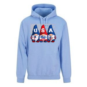 American Patriotic Gnomes Usa 4th Of July Meaningful Gift Unisex Surf Hoodie