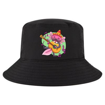 Axolotl Playing Guitar Cool Comfort Performance Bucket Hat