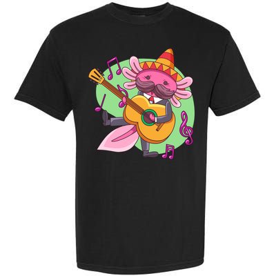 Axolotl Playing Guitar Garment-Dyed Heavyweight T-Shirt