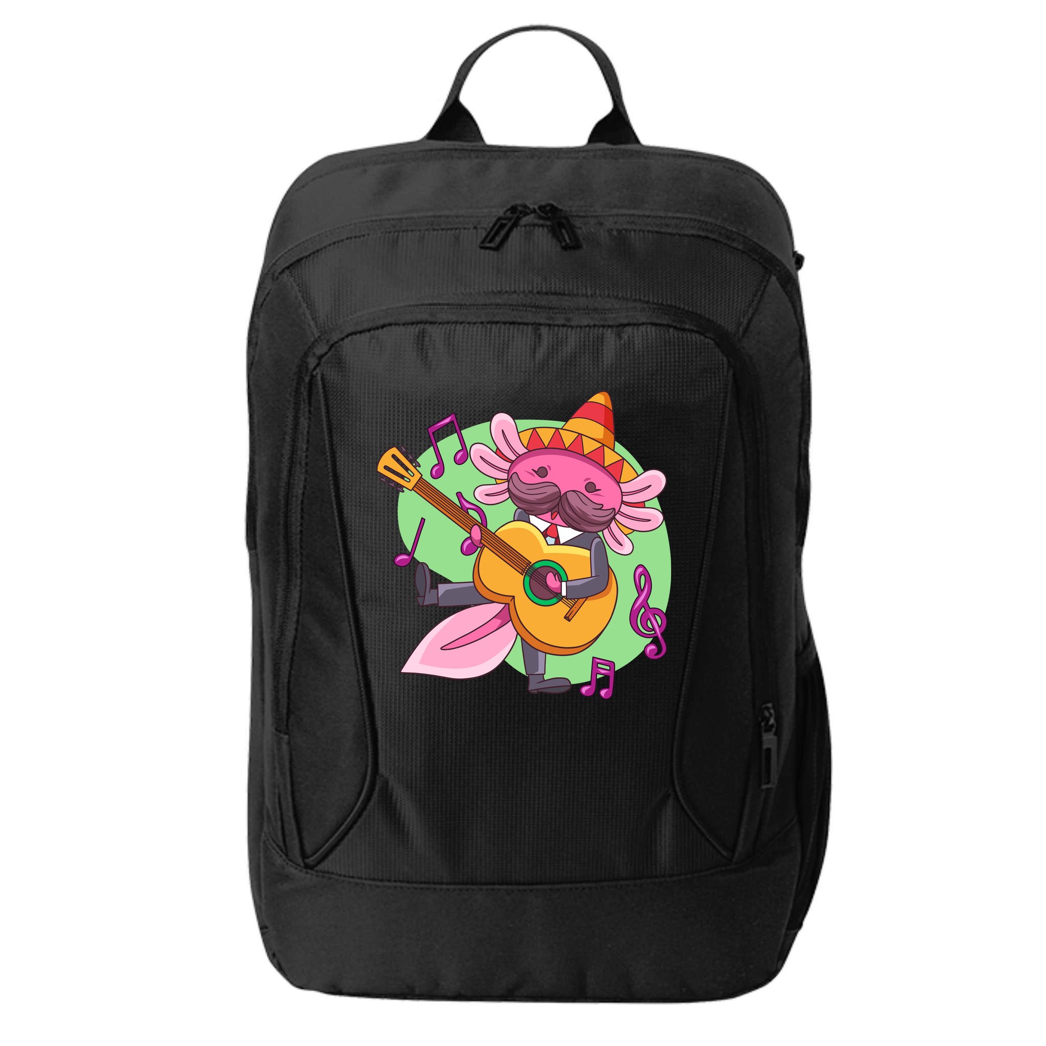 Axolotl Playing Guitar City Backpack