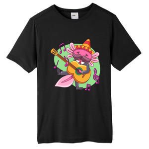 Axolotl Playing Guitar Tall Fusion ChromaSoft Performance T-Shirt