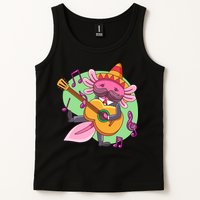 Axolotl Playing Guitar Tank Top