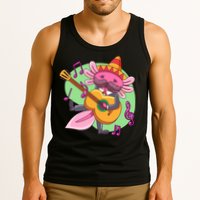 Axolotl Playing Guitar Tank Top