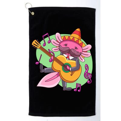 Axolotl Playing Guitar Golf Towel
