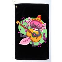 Axolotl Playing Guitar Golf Towel
