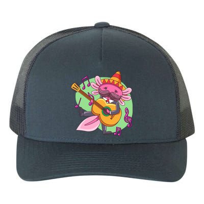 Axolotl Playing Guitar Yupoong Adult 5-Panel Trucker Hat