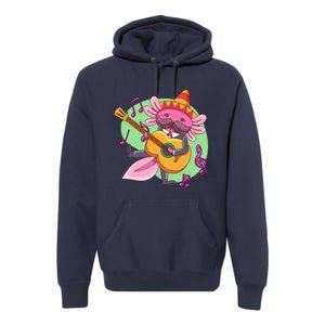 Axolotl Playing Guitar Premium Hoodie