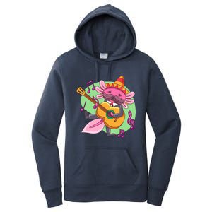 Axolotl Playing Guitar Women's Pullover Hoodie