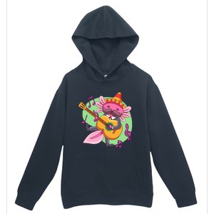 Axolotl Playing Guitar Urban Pullover Hoodie