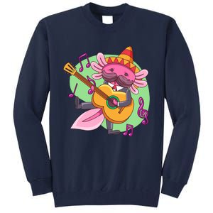 Axolotl Playing Guitar Tall Sweatshirt