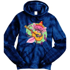 Axolotl Playing Guitar Tie Dye Hoodie