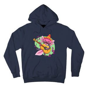 Axolotl Playing Guitar Tall Hoodie