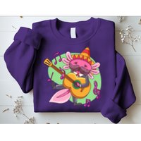 Axolotl Playing Guitar Sweatshirt