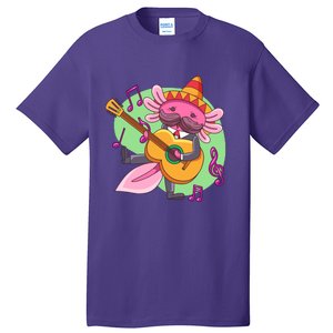 Axolotl Playing Guitar Tall T-Shirt