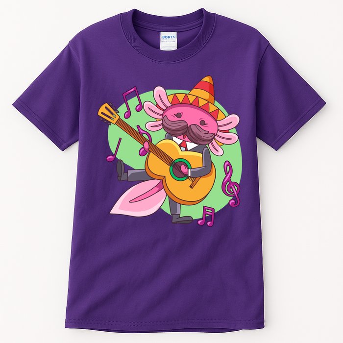 Axolotl Playing Guitar Tall T-Shirt