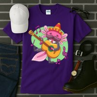 Axolotl Playing Guitar Tall T-Shirt