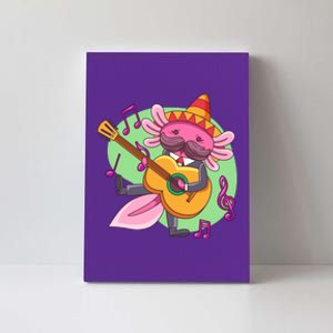 Axolotl Playing Guitar Canvas