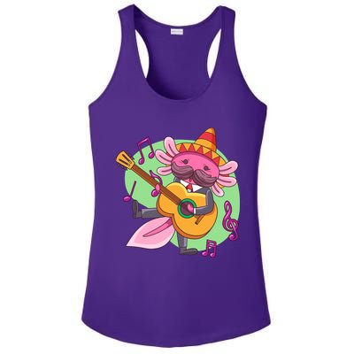 Axolotl Playing Guitar Ladies PosiCharge Competitor Racerback Tank