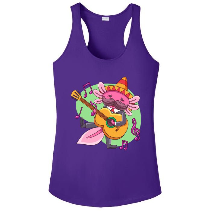 Axolotl Playing Guitar Ladies PosiCharge Competitor Racerback Tank