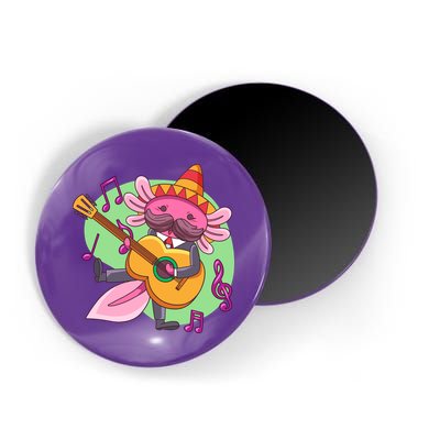 Axolotl Playing Guitar Magnet