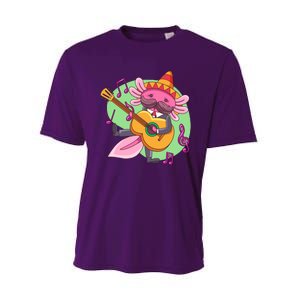 Axolotl Playing Guitar Performance Sprint T-Shirt