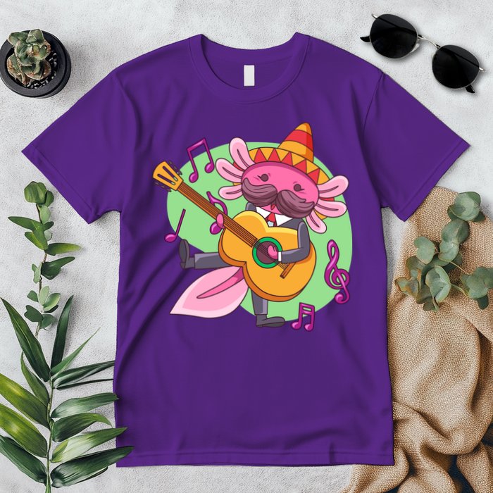 Axolotl Playing Guitar Premium T-Shirt