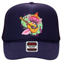 Axolotl Playing Guitar Trucker Hat