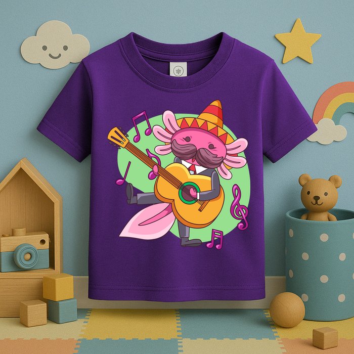 Axolotl Playing Guitar Toddler T-Shirt