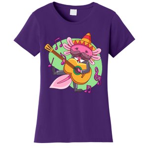 Axolotl Playing Guitar Women's T-Shirt