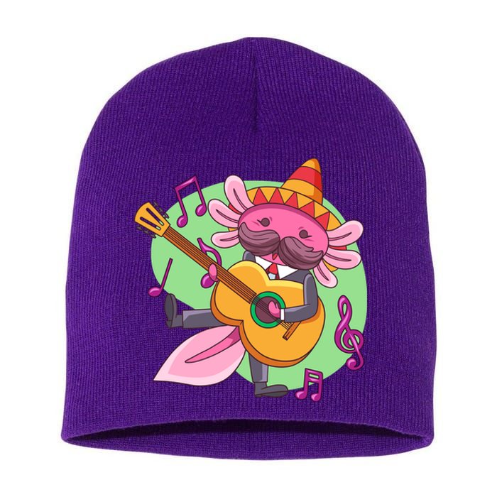 Axolotl Playing Guitar Short Acrylic Beanie