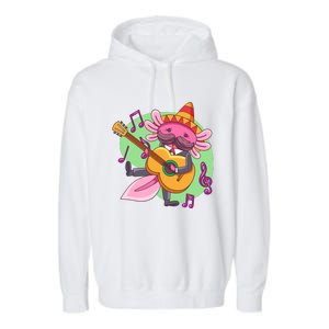 Axolotl Playing Guitar Garment-Dyed Fleece Hoodie