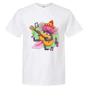 Axolotl Playing Guitar Garment-Dyed Heavyweight T-Shirt