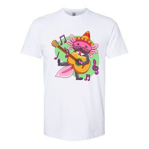 Axolotl Playing Guitar Softstyle CVC T-Shirt