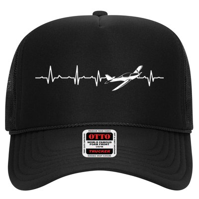 Awesome Pilot Heartbeat Flying Airplane Aviator Aviation Cool Gift Trucker Hat