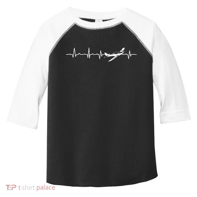 Awesome Pilot Heartbeat Flying Airplane Aviator Aviation Cool Gift Toddler Fine Jersey T-Shirt