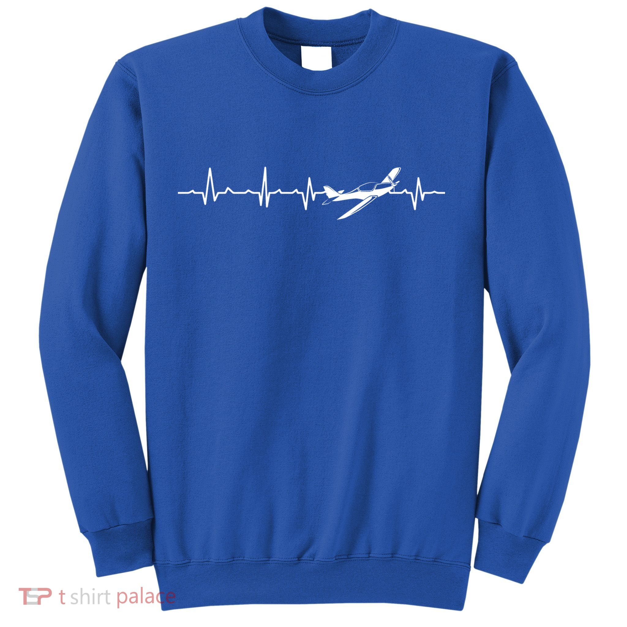 Awesome Pilot Heartbeat Flying Airplane Aviator Aviation Cool Gift Sweatshirt