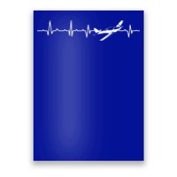 Awesome Pilot Heartbeat Flying Airplane Aviator Aviation Cool Gift Poster