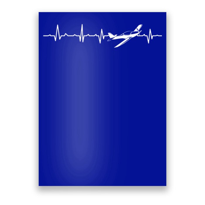 Awesome Pilot Heartbeat Flying Airplane Aviator Aviation Cool Gift Poster