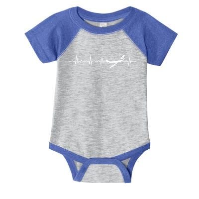 Awesome Pilot Heartbeat Flying Airplane Aviator Aviation Cool Gift Infant Baby Jersey Bodysuit