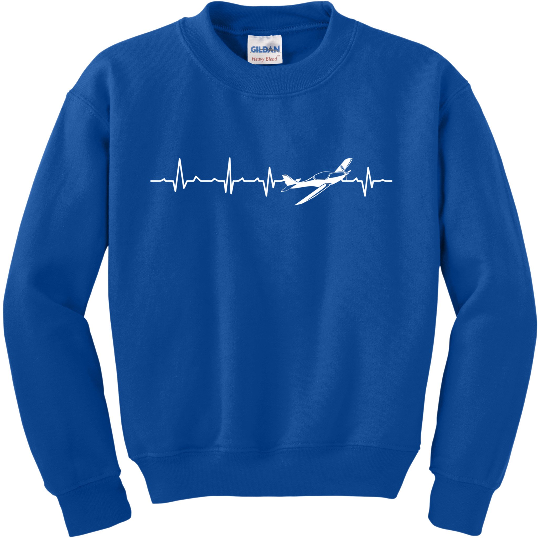 Awesome Pilot Heartbeat Flying Airplane Aviator Aviation Cool Gift Kids Sweatshirt