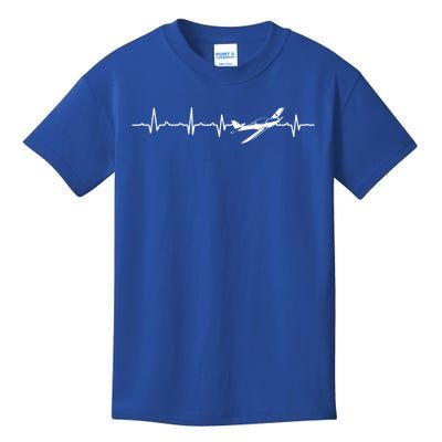 Awesome Pilot Heartbeat Flying Airplane Aviator Aviation Cool Gift Kids T-Shirt