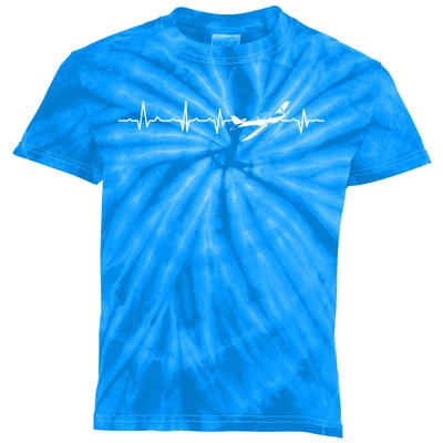 Awesome Pilot Heartbeat Flying Airplane Aviator Aviation Cool Gift Kids Tie-Dye T-Shirt