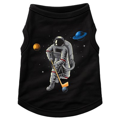 Astronaut playing Hockey in Space Planets Moon Doggie Tank