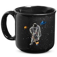Astronaut playing Hockey in Space Planets Moon 15oz Campfire Ceramic Mug