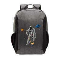 Astronaut playing Hockey in Space Planets Moon Vector Backpack
